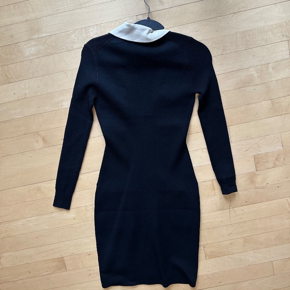 J.Crew Black /white Ribknit dress, XXS, GD1219 - Picture 5 of 5